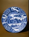 Plate with figures and landscapes