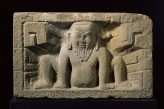 Stone slab with yaksha, or nature spirit, in relief