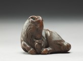 Netsuke in the form of a goat