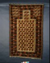 Baluchi prayer rug with geometric shapes