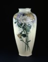 Baluster vase with chrysanthemums and a butterfly