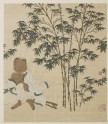 Wang Huizhi sitting under a bamboo tree