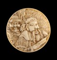 Manjū netsuke depicting Chōhi and Kan'u (EA2001.45)