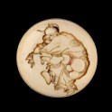 Manjū netsuke depicting the Daoist immortal Chōkarō with his horse