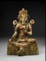 Seated figure of Tara wearing a foliate crown