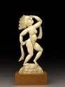 Figure of a female nude, and box containing a textile with double-dorje wax seal