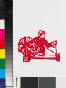 Figure with spinning wheel