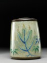 Tea caddy with pine trees and bamboo