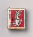 Matchbox depicting a woman holding a lantern (EA2010.229.1)