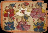 Recto: Noblemen in durbar
Verso: Dancing girl performing for a Raja (EA2012.225)