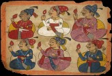 Recto: Noblemen in durbar
Verso: Dancing girl performing for a Raja (EA2012.225)