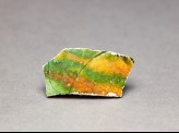 Sherd with three-colour glaze