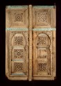 Wooden doors with floral decoration