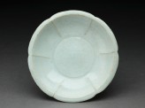 White ware dish with lobed sides