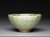 Greenware bowl with fluted sides