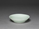 Porcelain saucer dish with celadon glaze