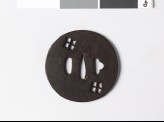 Lenticular tsuba with two karahana, or Chinese flowers (EAX.10003)