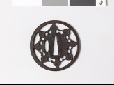 Tsuba with eight-petalled flower