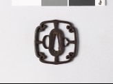 Mokkō-shaped tsuba with scrolls (EAX.10011)