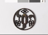 Round tsuba with karahana, or Chinese flowers