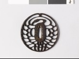 Tsuba with heraldic crane (EAX.10020)