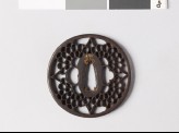 Round tsuba with four chrysanthemum flowers (EAX.10027)