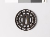 Round tsuba with fundō weights and circles