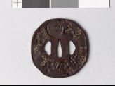 Octagonal tsuba with nine different stamps