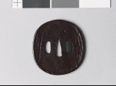 Lenticular tsuba with mitsudomoye, or three-comma shapes (EAX.10079)