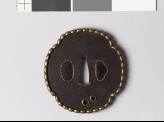 Mokkō-shaped tsuba with pearled brass rim (EAX.10081)