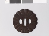 Tsuba in the form of a chrysanthemum flower (EAX.10086)