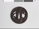 Tsuba with flying cranes (EAX.10095)