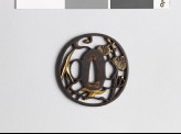 Tsuba with arrow-head and aoi, or hollyhock, leaves