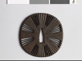 Tsuba with chrysanthemum florets