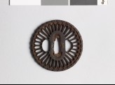 Round tsuba with chrysanthemum florets (EAX.10103)