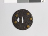 Tsuba with chrysanthemums