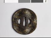 Tsuba with bamboo and snow (EAX.10111)