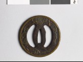 Tsuba with leaves and tendrils