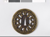Round tsuba with wheel spokes and roped rim (EAX.10119)