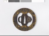 Tsuba with bamboo leaves and semicircles (EAX.10121)