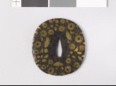 Tsuba with chrysanthemum sprays