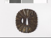 Tsuba with scrolling stems and heraldic cloves