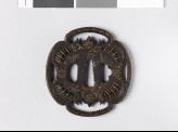 Mokkō-shaped tsuba with star and leaf forms (EAX.10179)