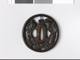 Tsuba depicting Yebisu and Daikoku, gods of luck (EAX.10186)