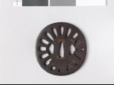 Tsuba with chrysanthemoid florets and dewdrops (EAX.10202)