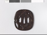 Tsuba with lotus leaves and dewdrops (EAX.10204)