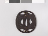 Tsuba with two maple leaves (EAX.10206)
