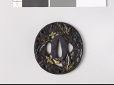 Tsuba with peonies