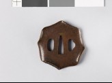 Octagonal tsuba in the form of a lotus leaf (EAX.10227)