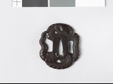 Mokkō-shaped tsuba in the form of a coiled snake (EAX.10229)